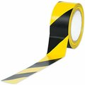 Swivel 2 in. x 36 yds. Black-Yellow Striped Vinyl Safety Tape SW1700414